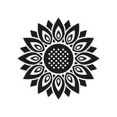 Sunflower icon in flat style. Flora vector illustration on isolated background. Sunflower sign business concept.