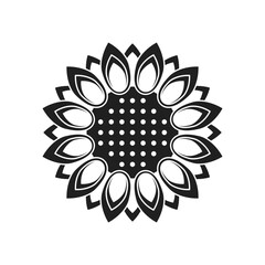 Sunflower icon in flat style. Flora vector illustration on isolated background. Sunflower sign business concept.