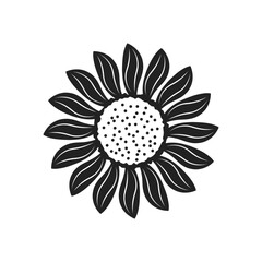 Sunflower icon in flat style. Flora vector illustration on isolated background. Sunflower sign business concept.