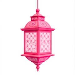Pink Decorative Lantern with Intricate Designs, Perfect for Celebrations