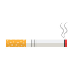 Cigarette icon in flat style. Smoking vector illustration on isolated background. Tobacco sign business concept.