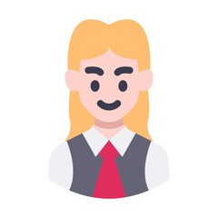 female worker avatar flat