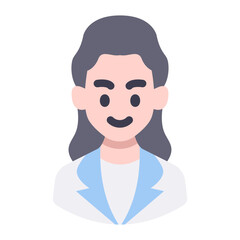 female singer avatar flat