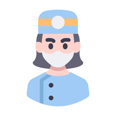 female nurse avatar flat