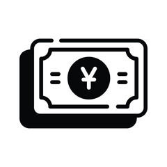 Chinese currency vector design in modern style