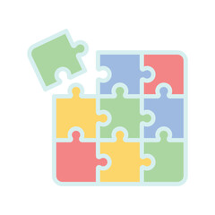 puzzle icon vector design template elegant style