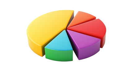 Obraz premium Colorful Pie chart isolated on white background 