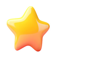 Glossy Yellow And Orange Star Graphic Transparent Background, PNG