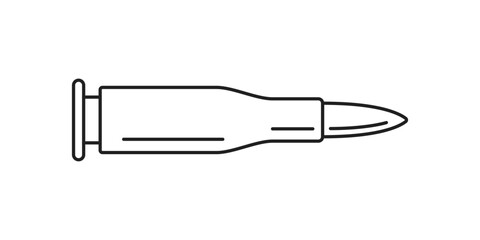 Cartridges icon in flat style. Bullet ammunition symbol vector illustration on isolated background. Ammo sign business concept.