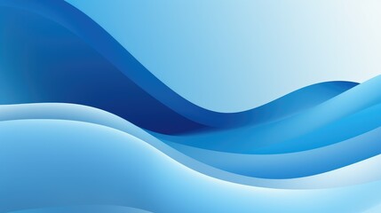 Obraz premium Abstract blue waves creating a smooth, calming background.
