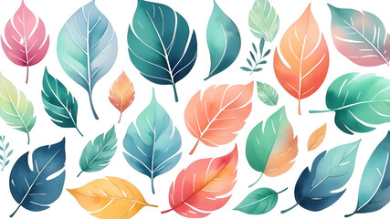 Fototapeta premium Leaf pattern png