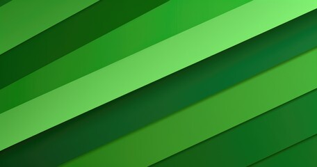 Obraz premium Abstract green geometric design with layered diagonal stripes for backgrounds or graphics.