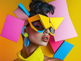 Vibrant Geometric Fashion