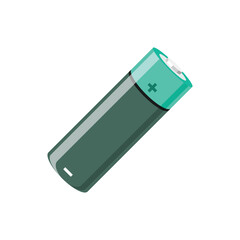 Alkaline battery icon in flat style. Different size accumulator vector illustration on isolated background. Accumulator recharge sign business concept.