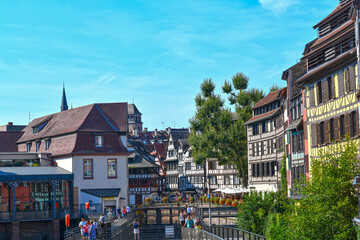 Fototapeta premium Das Viertel La Petite France in der Altstadt von Straßburg