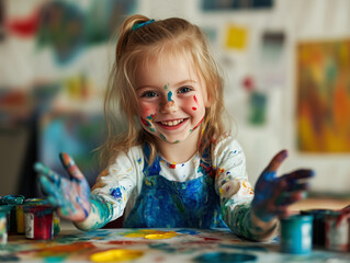 Joyful Creativity: A Child's Colorful Art Adventure