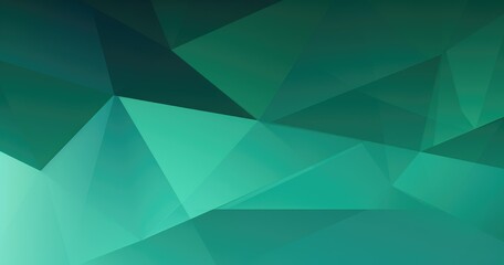 Fototapeta premium Abstract geometric pattern in shades of teal and green, ideal for backgrounds or design.