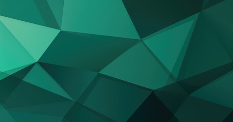Obraz premium Abstract geometric design featuring shades of teal and green in a modern, digital style.