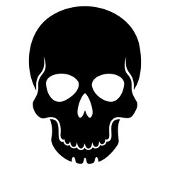Stunning Skull Black Silhouette Vector Illustration for Creative Designs