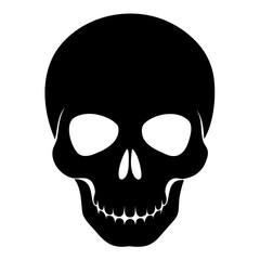 Stunning Skull Black Silhouette Vector Illustration for Creative Designs