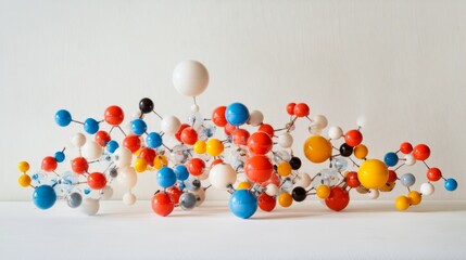 Futuristic horizontal banner featuring transparent glass molecule model with reflections and light refractions, perfect for science, technology, and medical research concepts
