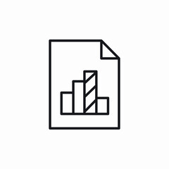 business report chart icon vector sign