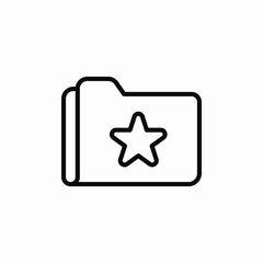Obraz premium favorite folder star icon vector sign