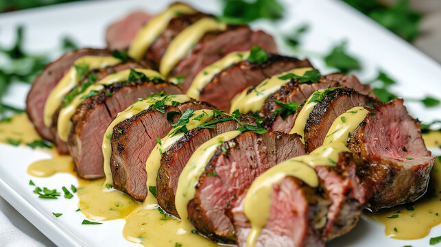 Delicious Food Photography: Marinated Pork Tenderloin Platter