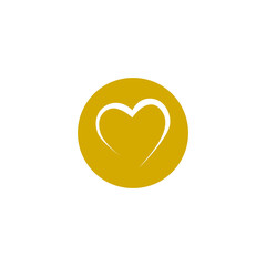 Love icon. Heart sign symbol icon isolated on transparent background
