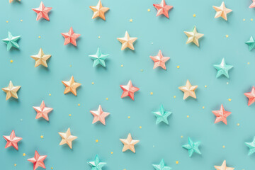 Pastel Stars Pattern Background Design