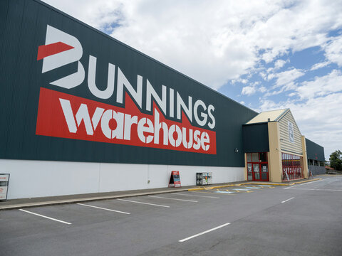 Bunnings Warehouse East Tamaki mega store. Auckland, New Zealand - December 25 2024