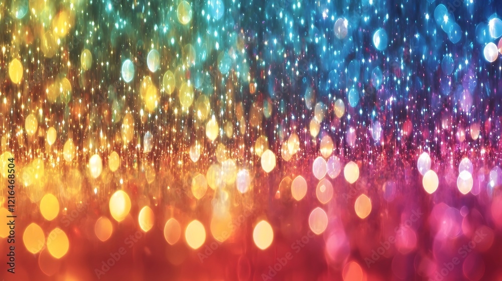 Leinwandbilder captivating and visually striking glitter texture with vivid rainbow color gradients shimmering refl