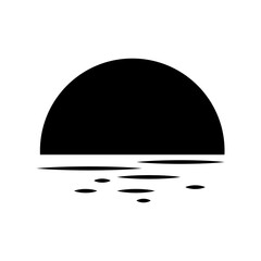 Sunset icon vector. Sunrise illustration sign. Sun symbol or logo.