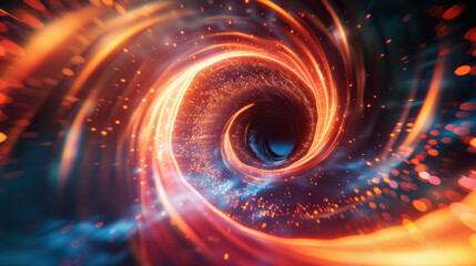 Obraz premium Abstract Spiral Tunnel of Energy