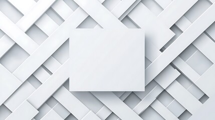 Obraz premium White Square on Intersecting Rectangular Plane