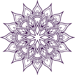 Beautiful flower art and mandala vector design