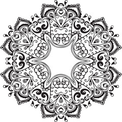 Beautiful flower art and mandala vector design