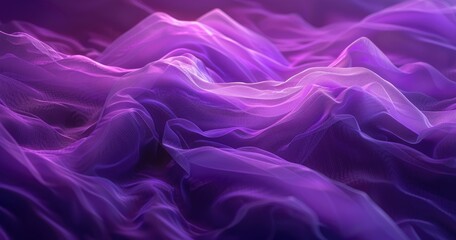 Fototapeta premium A vibrant, flowing abstract representation of waves in shades of purple and pink.