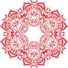 Beautiful flower art and mandala vector design