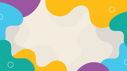 Abstract fluid shapes vector background. Colorful wave template and presentation design