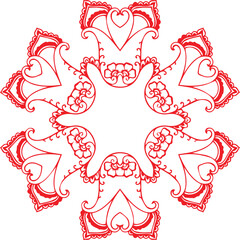 Beautiful flower art and mandala vector design