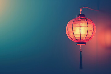 Obraz premium Enchanted Asian Lantern: A Festival Symbol