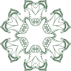 Beautiful flower art and mandala vector design