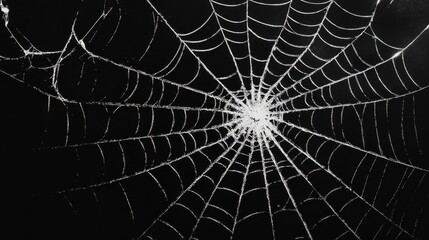 Close-up of a broken mirror with intricate cracks forming a spiderweb pattern, set on a solid black backdrop.