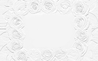 embossed image of roses
