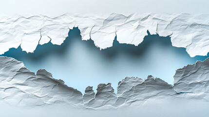 Obraz premium White plaster background with torn edges, rough and textured surface