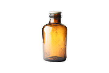 Amber glass bottle vintage container old apothecary medicine