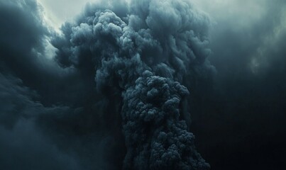 Dark billowing smoke texture background