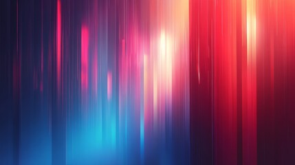 Vertical red and blue pillars creating an abstract design, with gradient flow and smooth light transitions for a dynamic background 