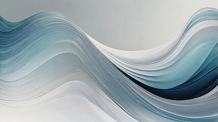 Abstract design with soft waves in shades of blue and white, creating a calm and elegant impression.